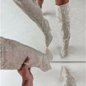Most confident in the room over-the-knee sequin boots